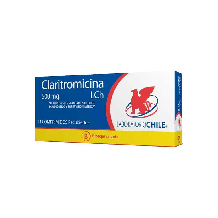 Claritromicina (B) 500 mg 14 Comprimidos recubiertos. 1