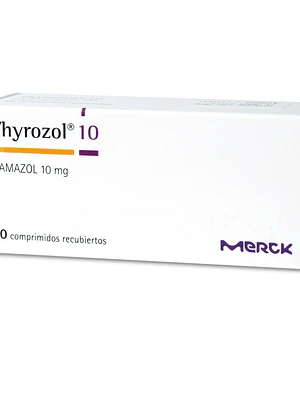 Thyrozol Tiamazol 10 mg 50 Comprimidos recubiertos.