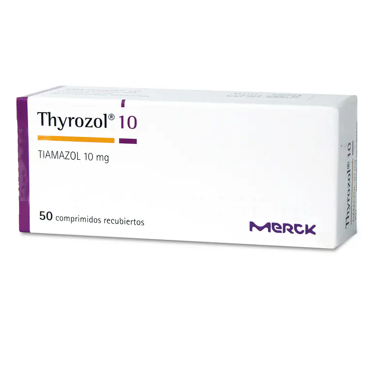 Thyrozol Tiamazol 10 mg 50 Comprimidos recubiertos. 1