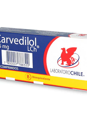 Carvedilol (B) 25 mg 30 Comprimidos.