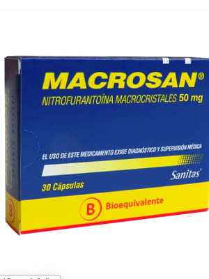 Macrosan (B) Nitrofurantoina 50 mg 30 Cápsulas.