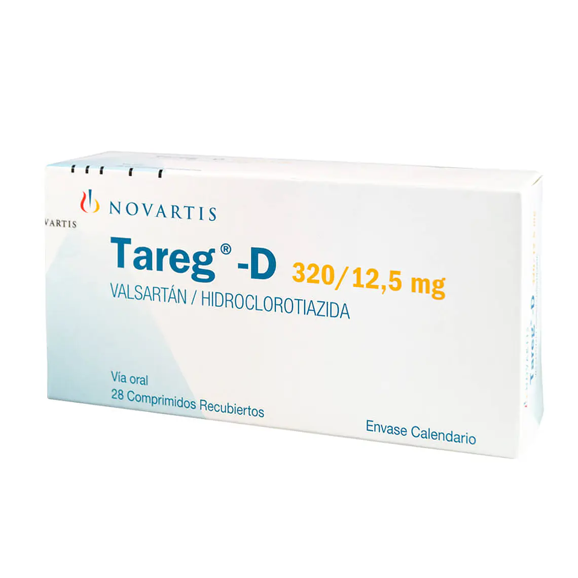 Tareg-D 320/12,5  mg Valsartán  Hidroclorotiazida 28 Comprimidos recubiertos. 1