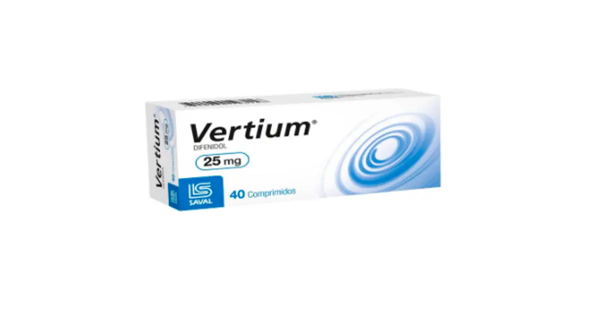 Vertium Difenidol 25 mg 40 Comprimidos.