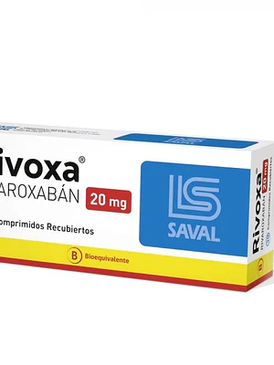 Rivoxa (B) Rivaroxabán 20 mg 30 Comprimidos recubiertos.