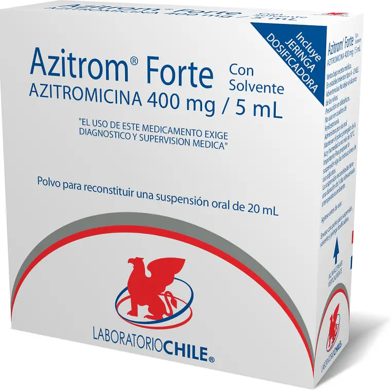 Azitrom Forte Azitromicina 400 mg /5 ml Solución oral 20 ml. 1