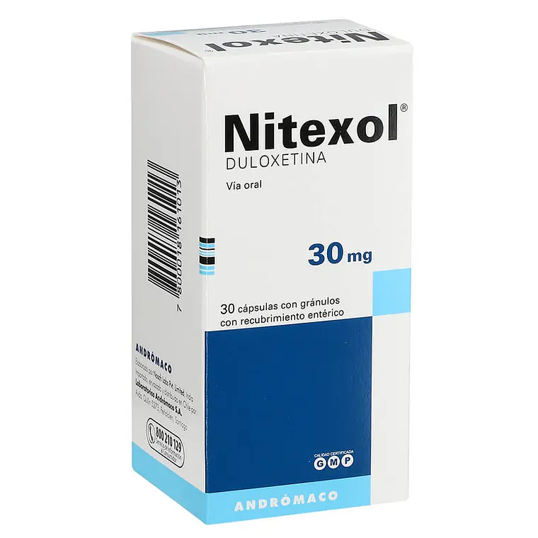 Nitexol Duloxetina 30 mg 30 Comprimidos. 1