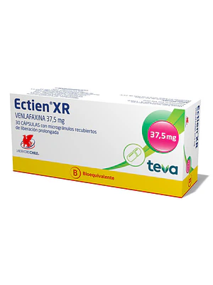 Ectien XR (B) Venlafaxina 37,5 mg 30 Cápsulas.