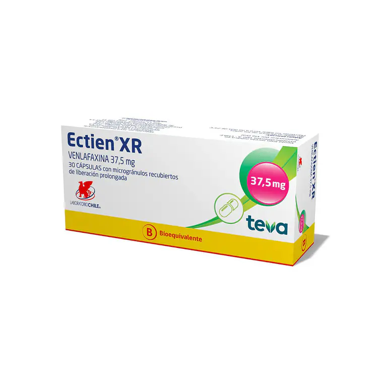 Ectien XR (B) Venlafaxina 37,5 mg 30 Cápsulas. 1