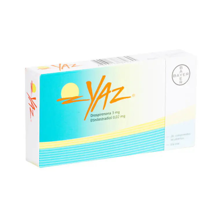 Yaz Drospirenona Etinilestradiol 28 Comprimidos recubiertos. 1