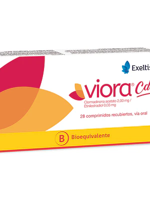 Viora CD (B) Clormadinona Etinilestradiol 28 Comprimidos recubiertos.