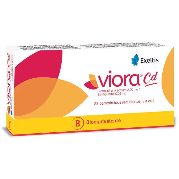 Viora CD (B) Clormadinona Etinilestradiol 28 Comprimidos recubiertos. 1