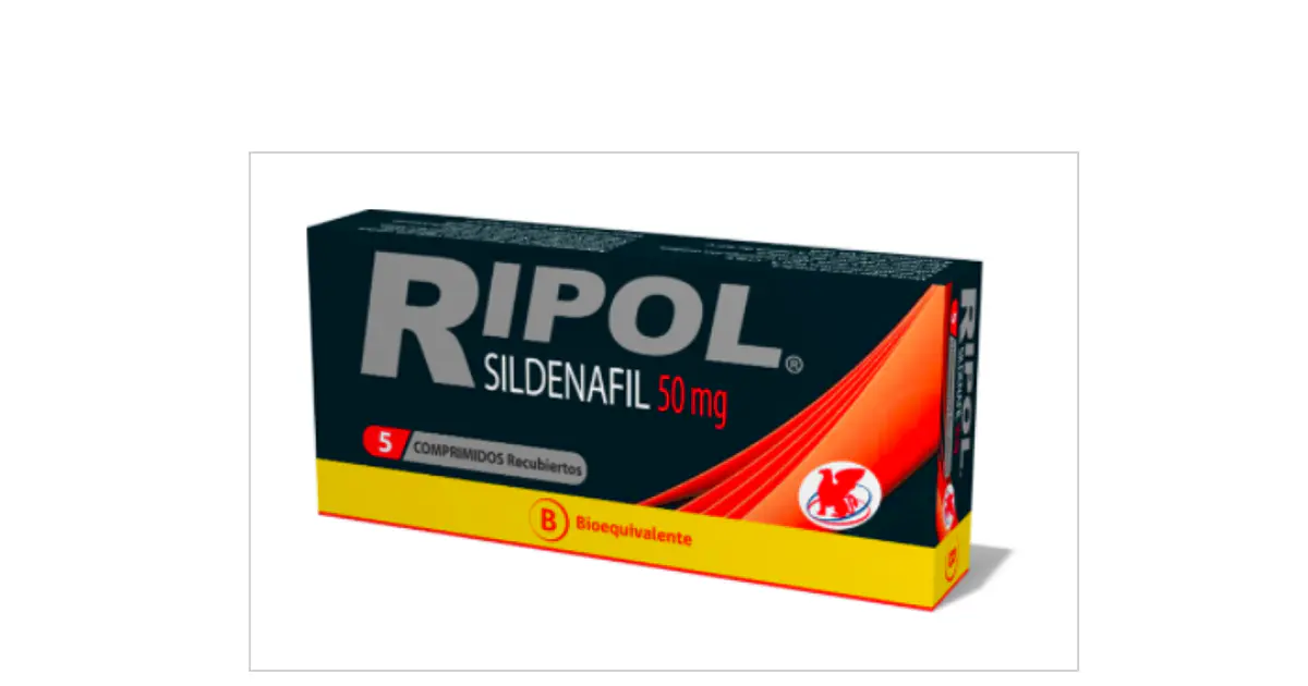 Ripol (Bioequivalente) Sildenafil 50 mg 5 Comprimidos