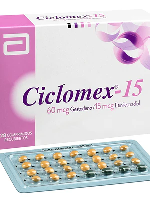 Ciclomex-15 Etinilestradiol, Gestodeno 28 Comprimidos.