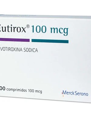 Eutirox Levotiroxina 100 mcg 100 Comprimidos.