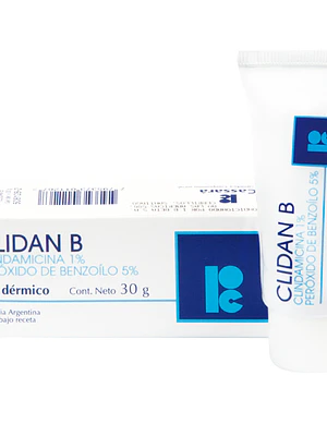 Clidan B Clindamicina Peróxido de benzoílo Gel dérmico 30 g.