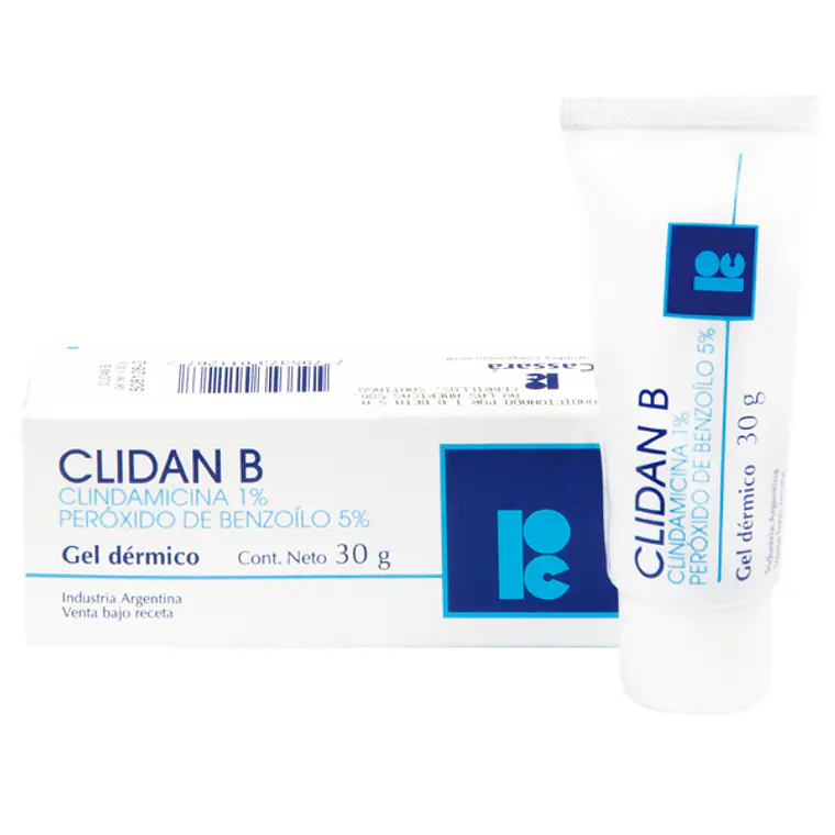 Clidan B Clindamicina Peróxido de benzoílo Gel dérmico 30 g. 1
