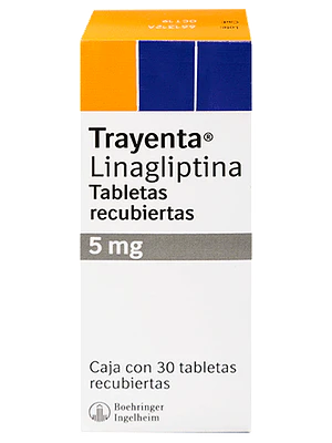Trayenta Linagliptina 5 mg 30 Tabletas recubiertas.