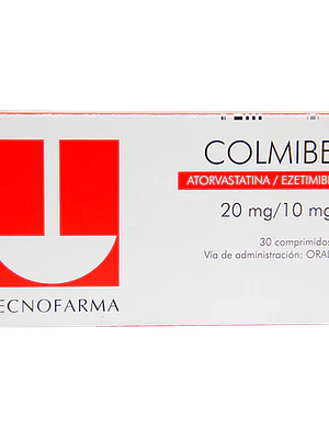 Colmibe Atorvastatina Ezetimiba 20/10 mg 30 Comprimidos.