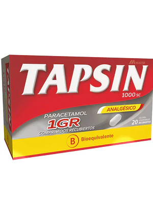 Tapsin (B) Paracetamol 1 g 20 Comprimidos recubiertos.