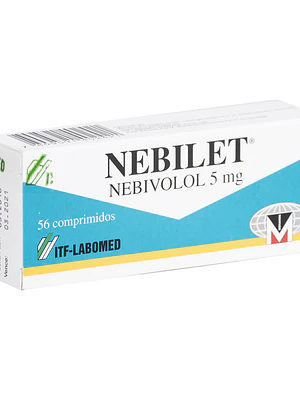 Nebilet Nebivolol 5 mg  56 Comprimidos.