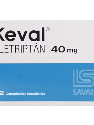 Keval Eletriptán 40 mg 2 Comprimidos recubiertos.