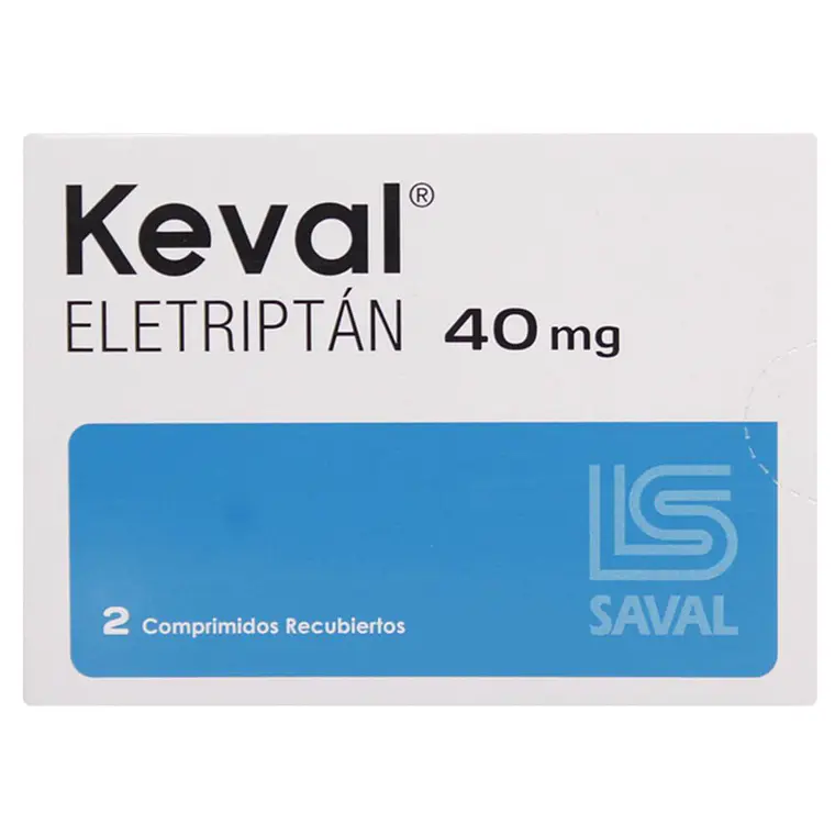 Keval Eletriptán 40 mg 2 Comprimidos recubiertos. 1