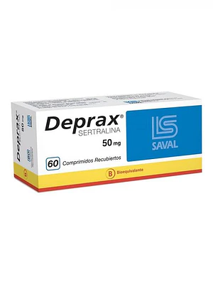 Deprax (B) Sertralina 50 mg 60 Comprimidos recubiertos.
