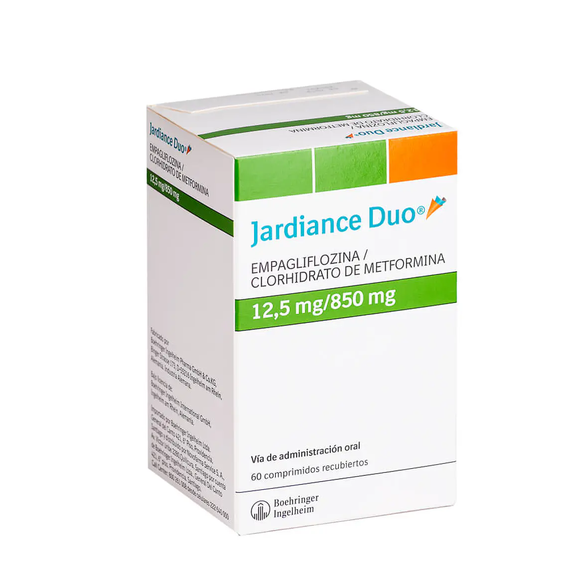 Jardiance Duo 12,5 mg 850 mg 60 Comprimidos recubiertos. 1