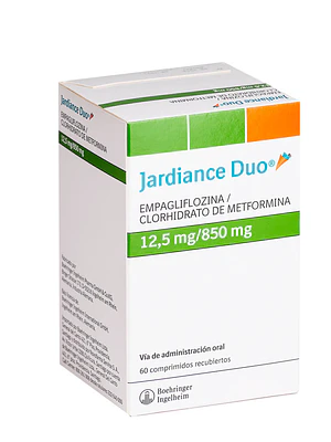 Jardiance Duo 12,5 mg 850 mg 60 Comprimidos recubiertos.