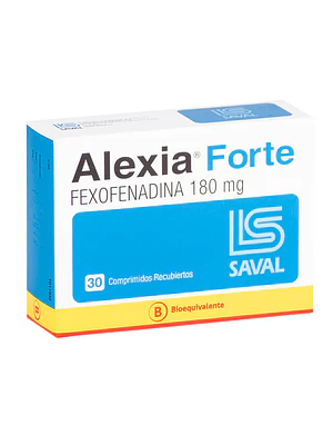 Alexia Forte (B) Fexofenadina 180 mg 30 Comprimidos.