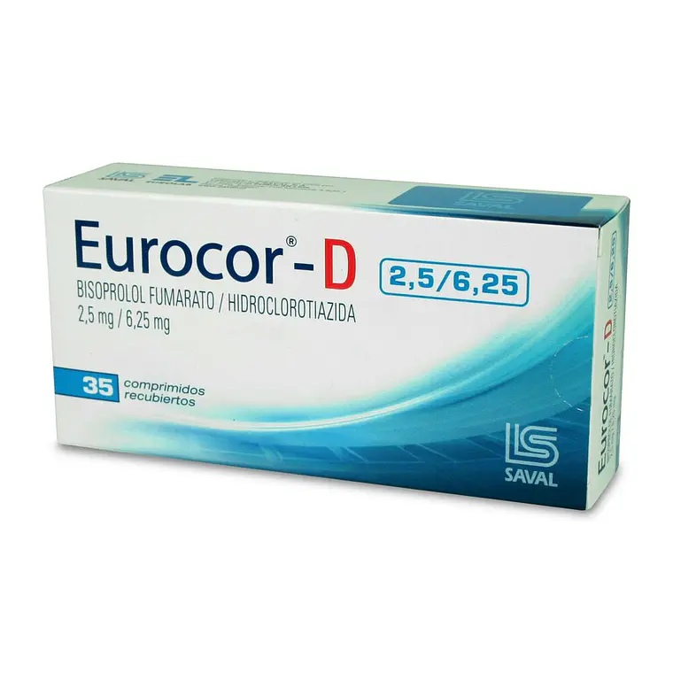 Eurocor-D 2,5/6,25 mg  35 Comprimidos recubiertos. 1