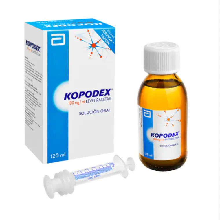 Kopodex Levetiracetam 100 mg /  ml Jarabe 120 ml. 1
