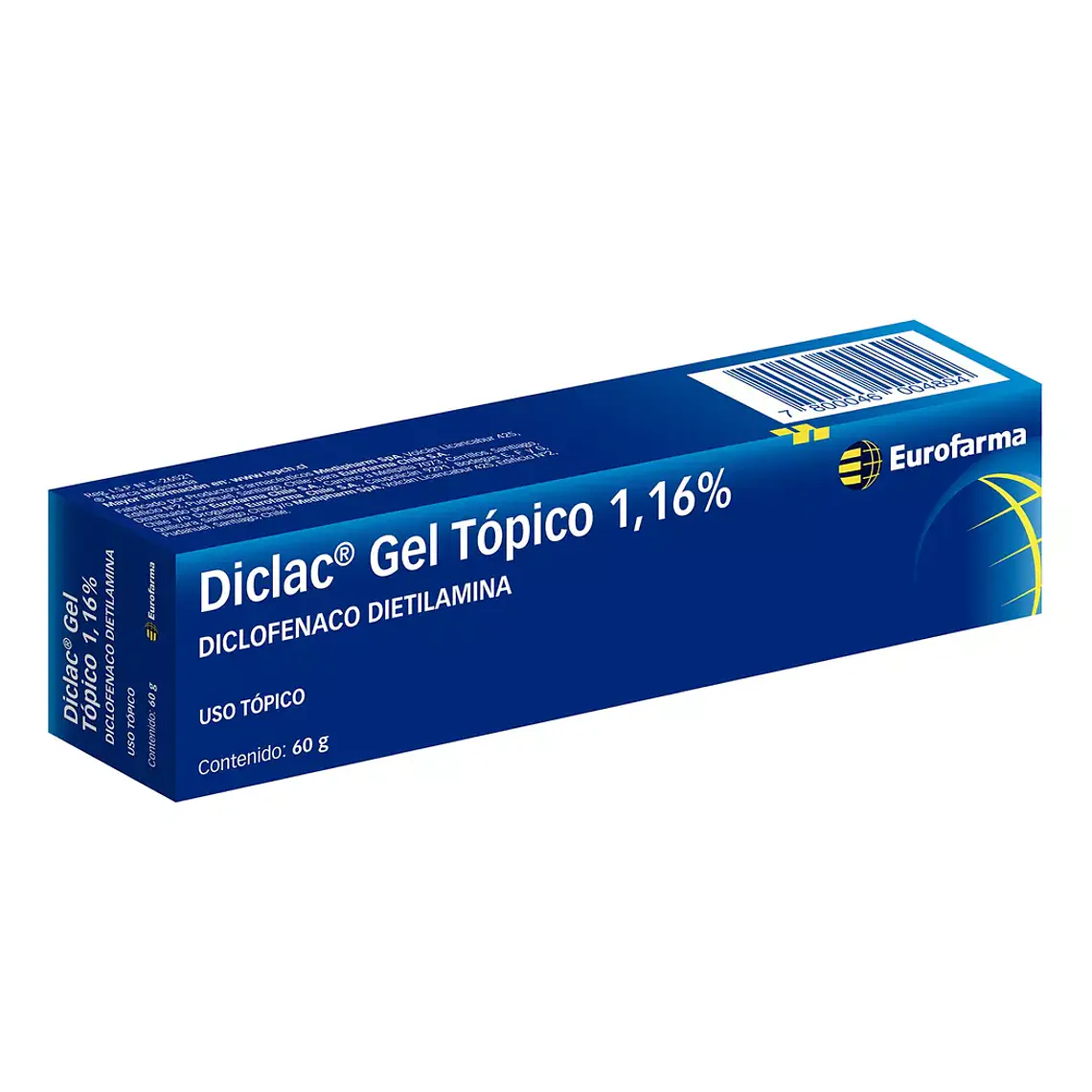 Diclac Diclofenaco 1,16 % Gel tópico 60 g. 1