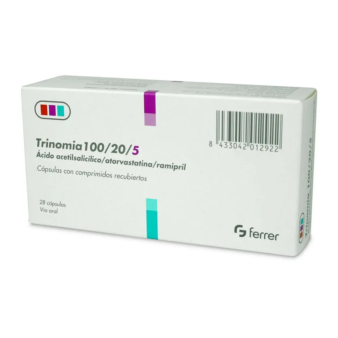 Trinomia 100/20/5 mg 28 Cápsulas. 1