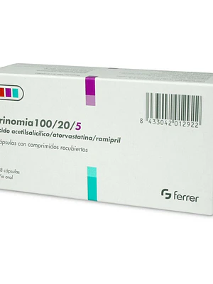 Trinomia 100/20/5 mg 28 Cápsulas.