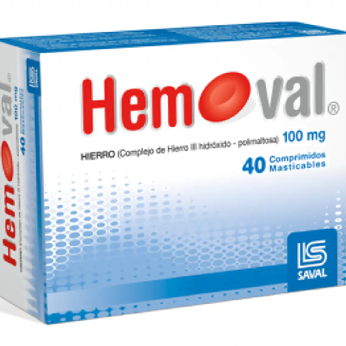 Hemoval Hierro 100 mg 40 Comprimidos masticables. 1