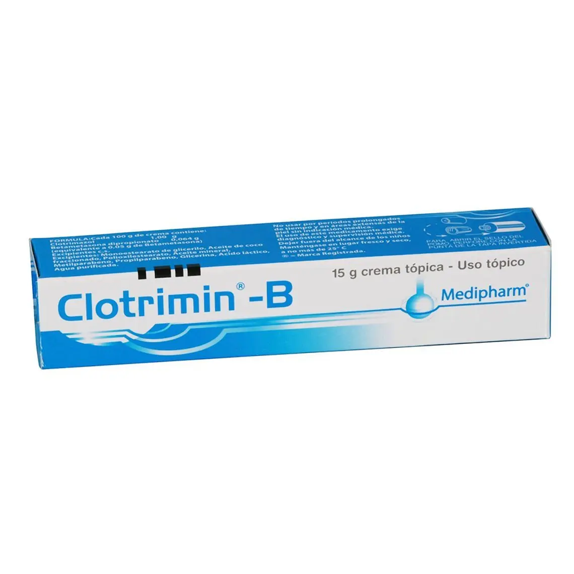 Clotrimin-B Clotrimazol Betametasona Crema tópica 15 g. 1