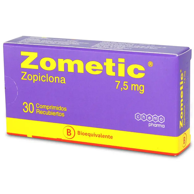 Zometic (B) Zopiclona 7,5 mg 30 Comprimidos recubiertos. 1