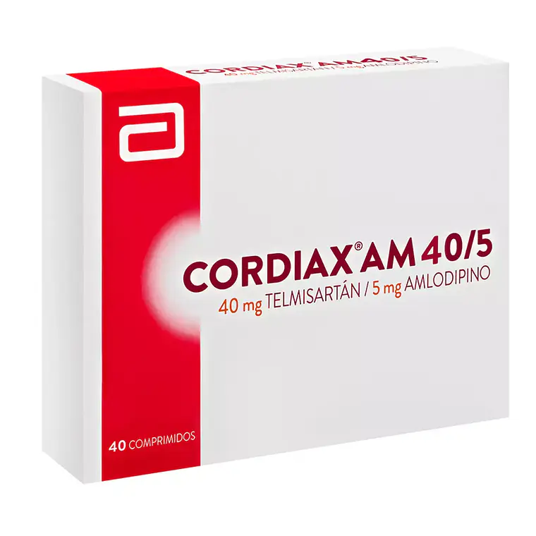 Cordiax AM 40/5  mg Temisartán Amilodipino 40 Comprimidos. 1