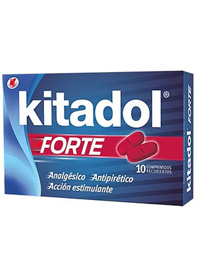 Kitadol Forte Paracetamol Cafeína 10 Comprimidos.