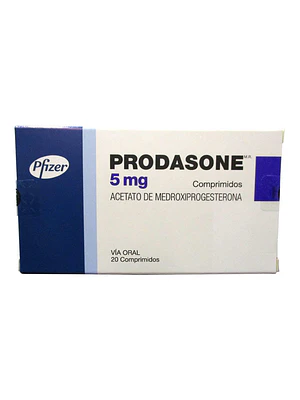 Prodasone Medroxiprogesterona 5 mg 20 Comprimidos.