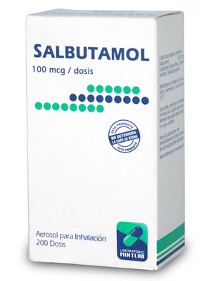 Salbutamol 100 mcg Inhalador 200 Dosis.