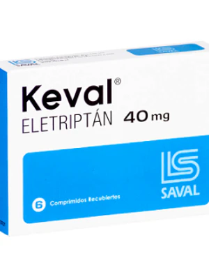 Keval Eletriptán 40 mg 6 Comprimidos recubiertos.