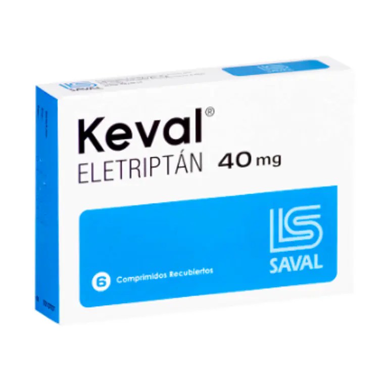 Keval Eletriptán 40 mg 6 Comprimidos recubiertos. 1
