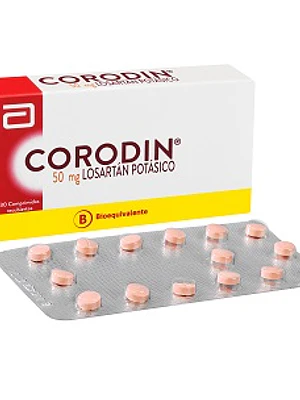 Corodin (B) Losartán potásico 50 mg 30 Comprimidos recubiertos.