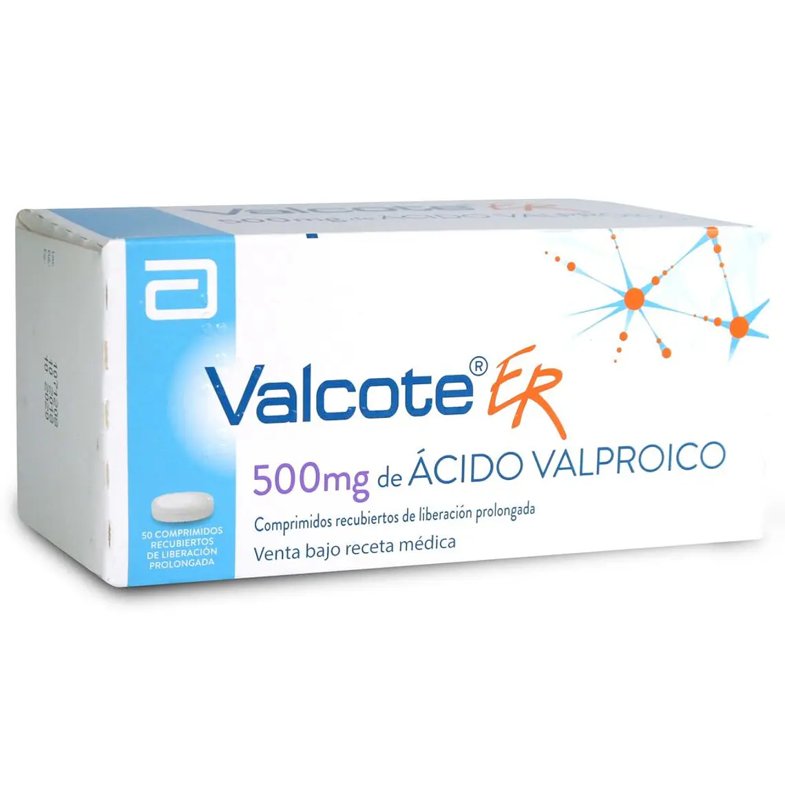 Valcote ER Ácido Valproico 500 mg 50 Comprimidos. 1