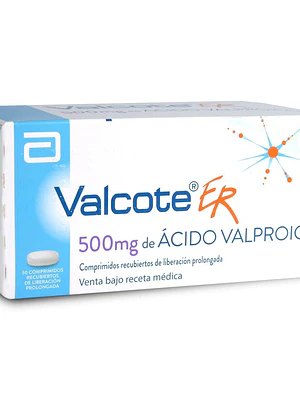 Valcote ER Ácido Valproico 500 mg 50 Comprimidos.