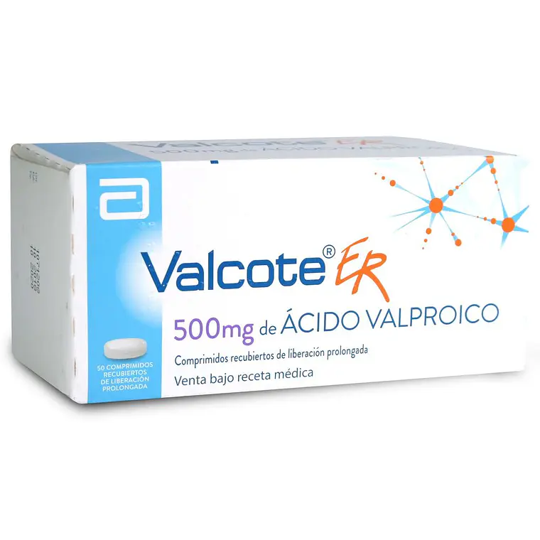 Valcote ER Ácido Valproico 500 mg 50 Comprimidos. 1