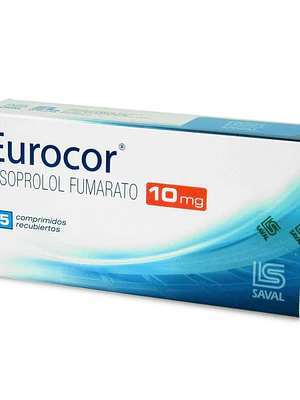 Eurocor (B) Bisoprolol 10 mg 35 Comprimidos recubiertos.