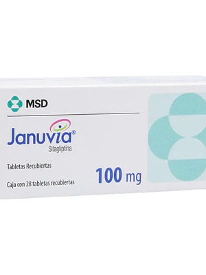 Januvia Sitagliptina 100 mg 28 Tabletas recubiertas.